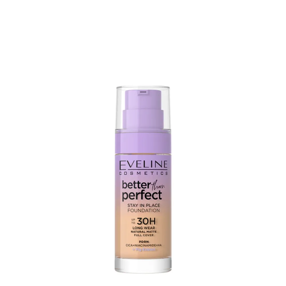 Тональный крем Eveline Cosmetics Better Than Perfect Stay In Place стойкий, натуральный финиш, оттенок 04 Natural Beige, 30 мл