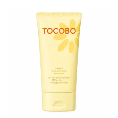 Крем солнцезащитный для лица TOCOBO Vita Soft Daily Sun Lotion SPF50+ PA++++ легкий с витамином E, 150 мл