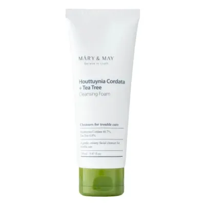 Пенка для умывания Mary&May Houttuynia Cordata + Tea Tree очищающая, для проблемной кожи, 150 мл