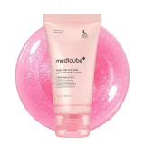 Маска для лица ночная Medicube PDRN Pink Caffeine Overnight Wrapping моделирующая, с кофеином и пептидами, 75 мл — фото 1
