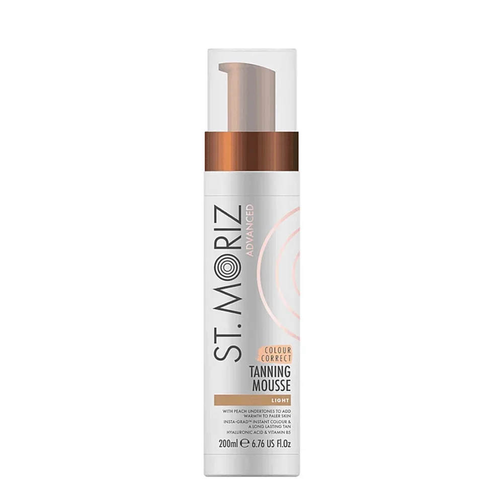 Мусс-автозагар для тела St. Moriz ADVANCED Colour Correcting с коррекцией тона, оттенок Light, 200 мл