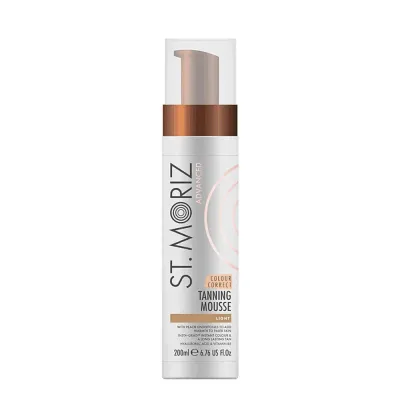 Мусс-автозагар для тела St. Moriz ADVANCED Colour Correcting с коррекцией тона, оттенок Light, 200 мл