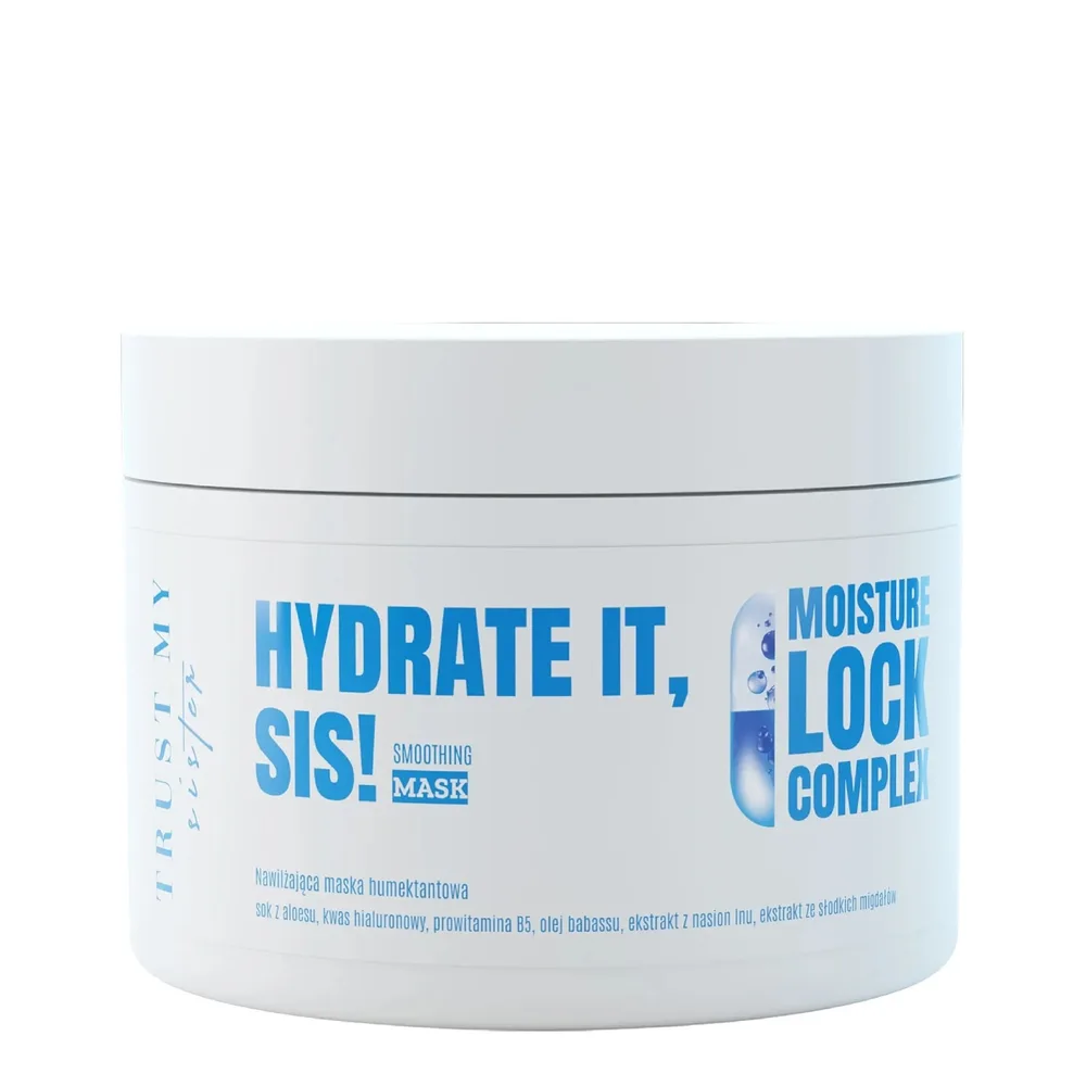 Маска для волос Trust My Sister Hydrate It Smoothing Mask увлажняющая с пантенолом и гиалуроновой кислотой, 180 мл