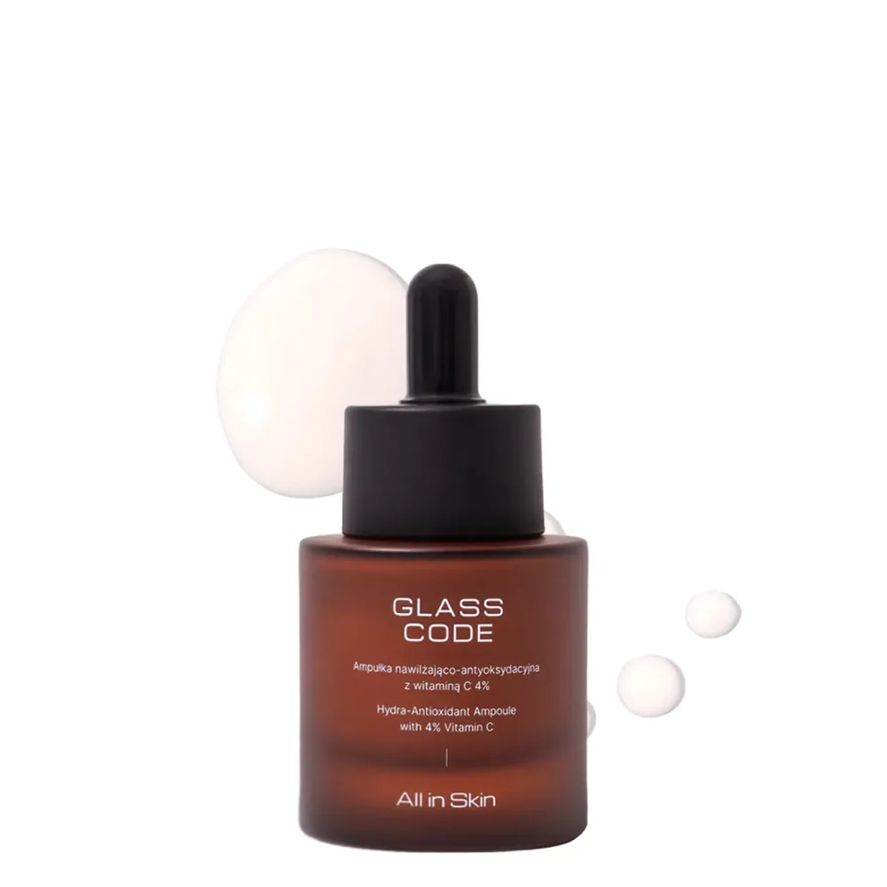 Сыворотка для лица All in Skin GLASS CODE ампула увлажняющая антиоксидантная с витамином C 4%, 30 мл
