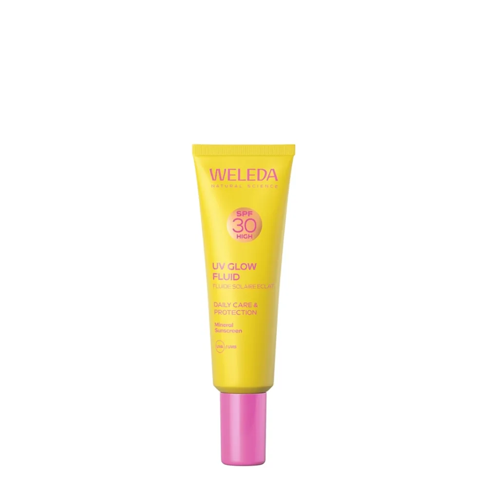 Крем для лица Weleda UV Glow солнцезащитный SPF30 лёгкий, с эффектом сияния, 30 мл