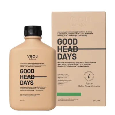 Шампунь для волос Veoli Botanica Good Head Days против перхоти с пироктон оламином и мелатонином, 300 мл