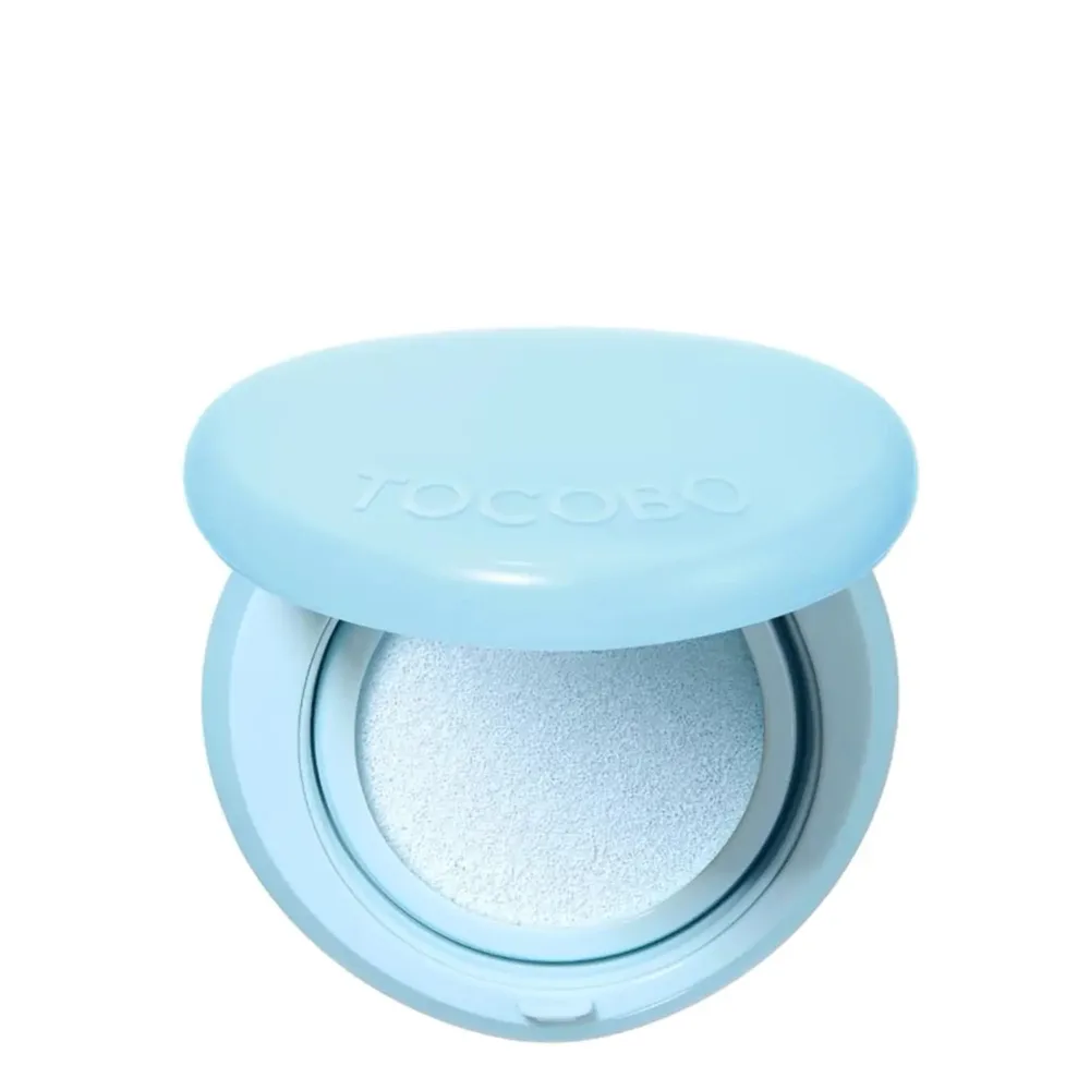 Кушон солнцезащитный для лица TOCOBO Blur Finish Sun Cushion SPF50+ PA++++ размытый финиш, оттенок 01 Cotton Blue, 13 г