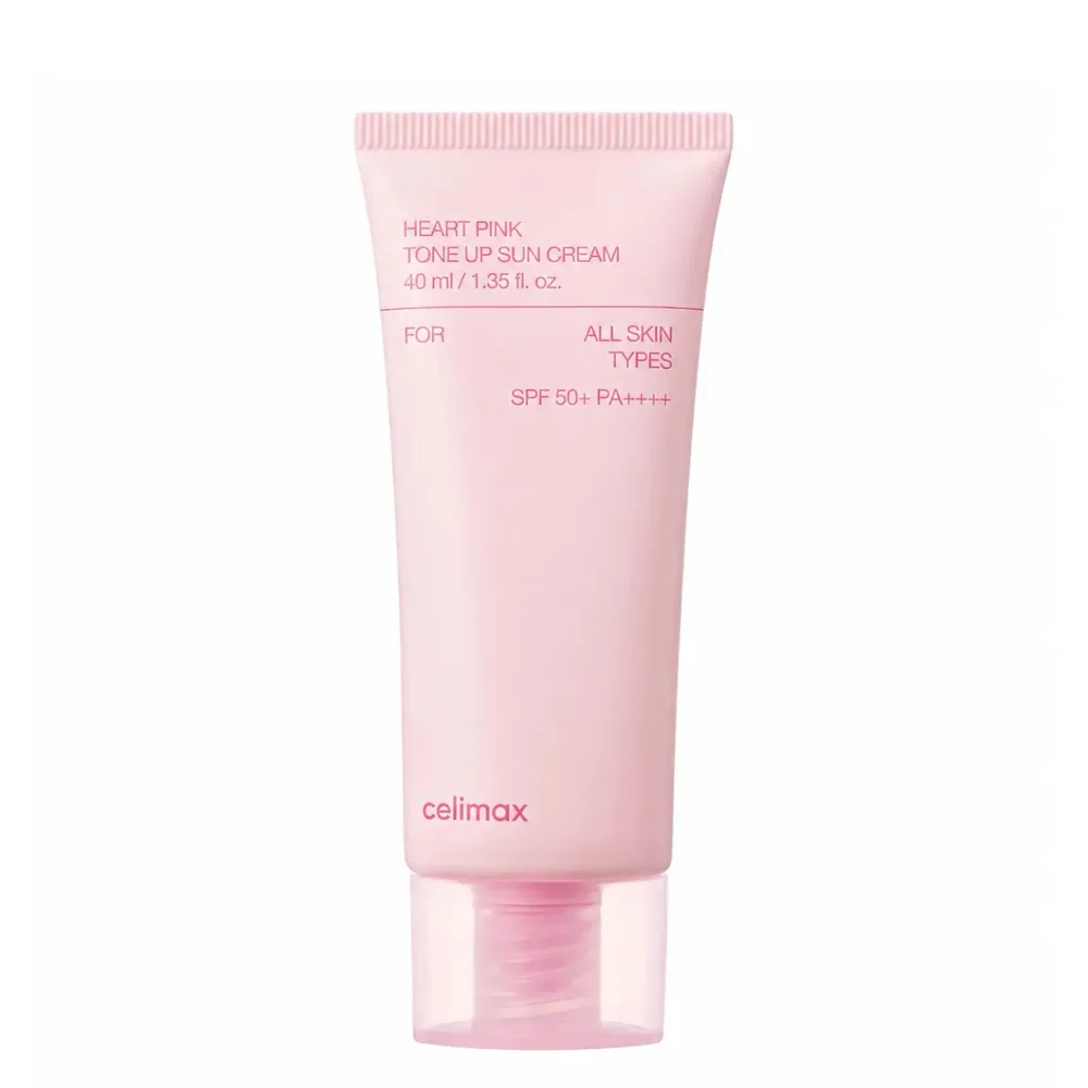 Крем солнцезащитный для лица celimax Heart Pink Tone-Up Sun Cream SPF50+ тонирующий с розовым пигментом, 40 мл