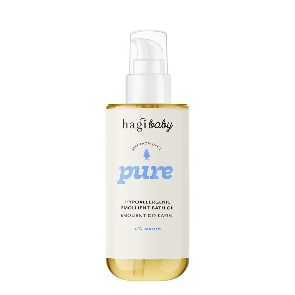 Эмолент для купания Hagi Baby Pure детский гипоаллергенный, масляный, без отдушки, 200 мл