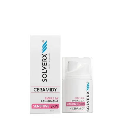 Крем-эмульсия для лица Solverx Sensitive Skin успокаивающая с церамидами, для чувствительной кожи, 50 мл
