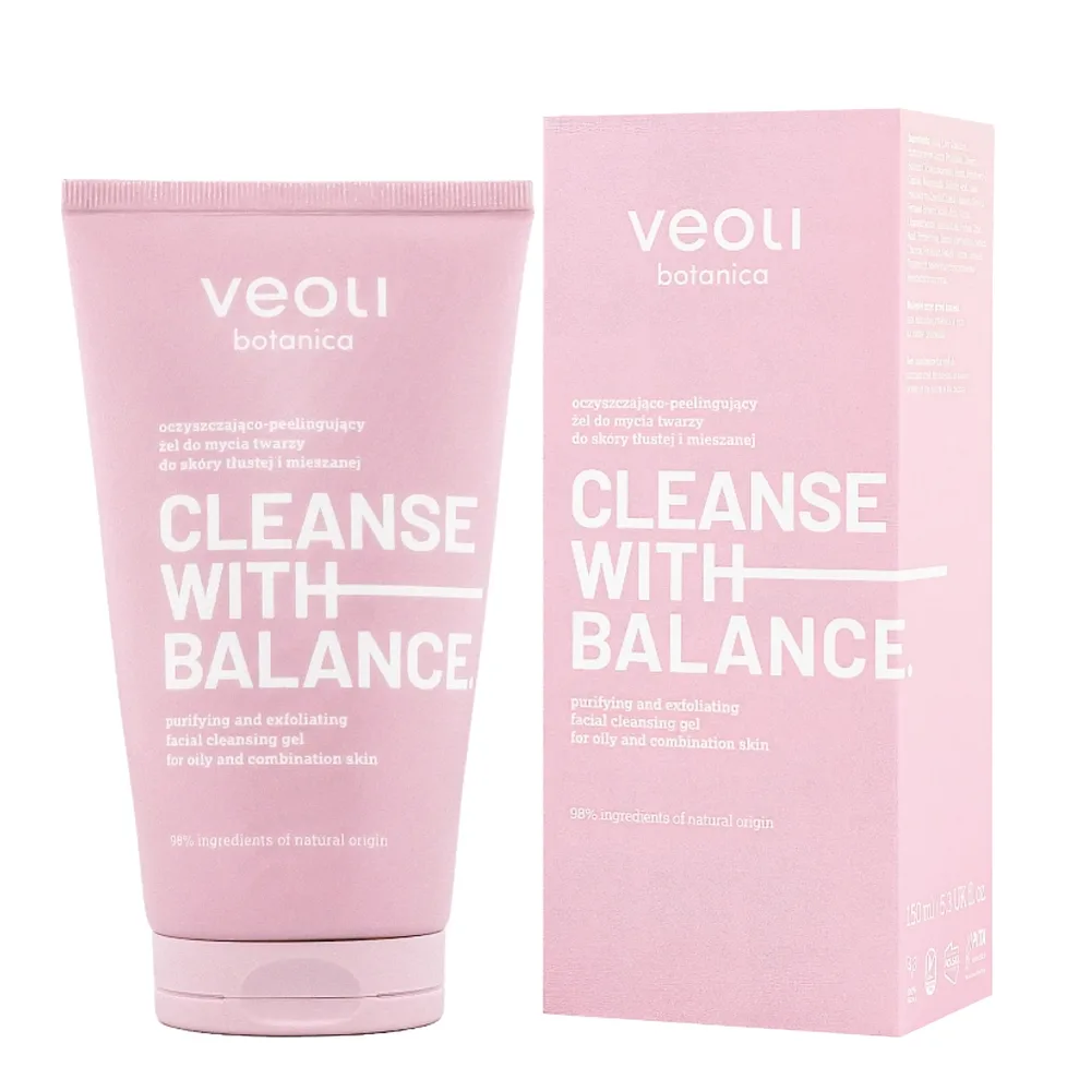 Гель для умывания Veoli Botanica CLEANSE WITH BALANCE с ниацинамидом и салициловой кислотой, для жирной и комбинированной кожи, 150 мл