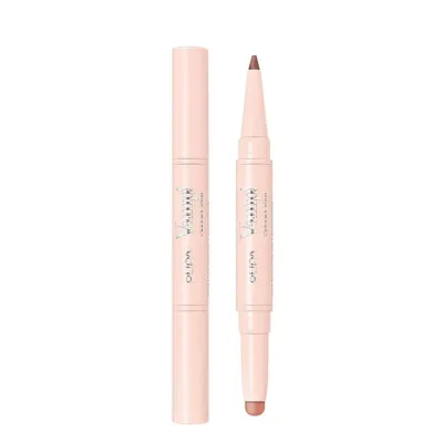 Карандаш-контур для губ и помада 2 в 1 PUPA Milano VAMP! Creamy Duo Medium Nude нейтральный беж, блестящий финиш, 0,2 г + 0,8 г