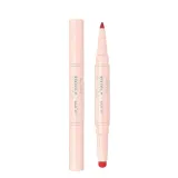 Карандаш-контур для губ и помада 2 в 1 PUPA Milano VAMP! Creamy Duo True Red классический красный, глянцевый финиш, 0,2 г + 0,8 г — фото 1