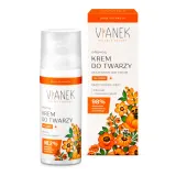 Крем для лица дневной Vianek питательный, экстракт цикория и абрикосовое масло, база под макияж, 50 мл — фото 1