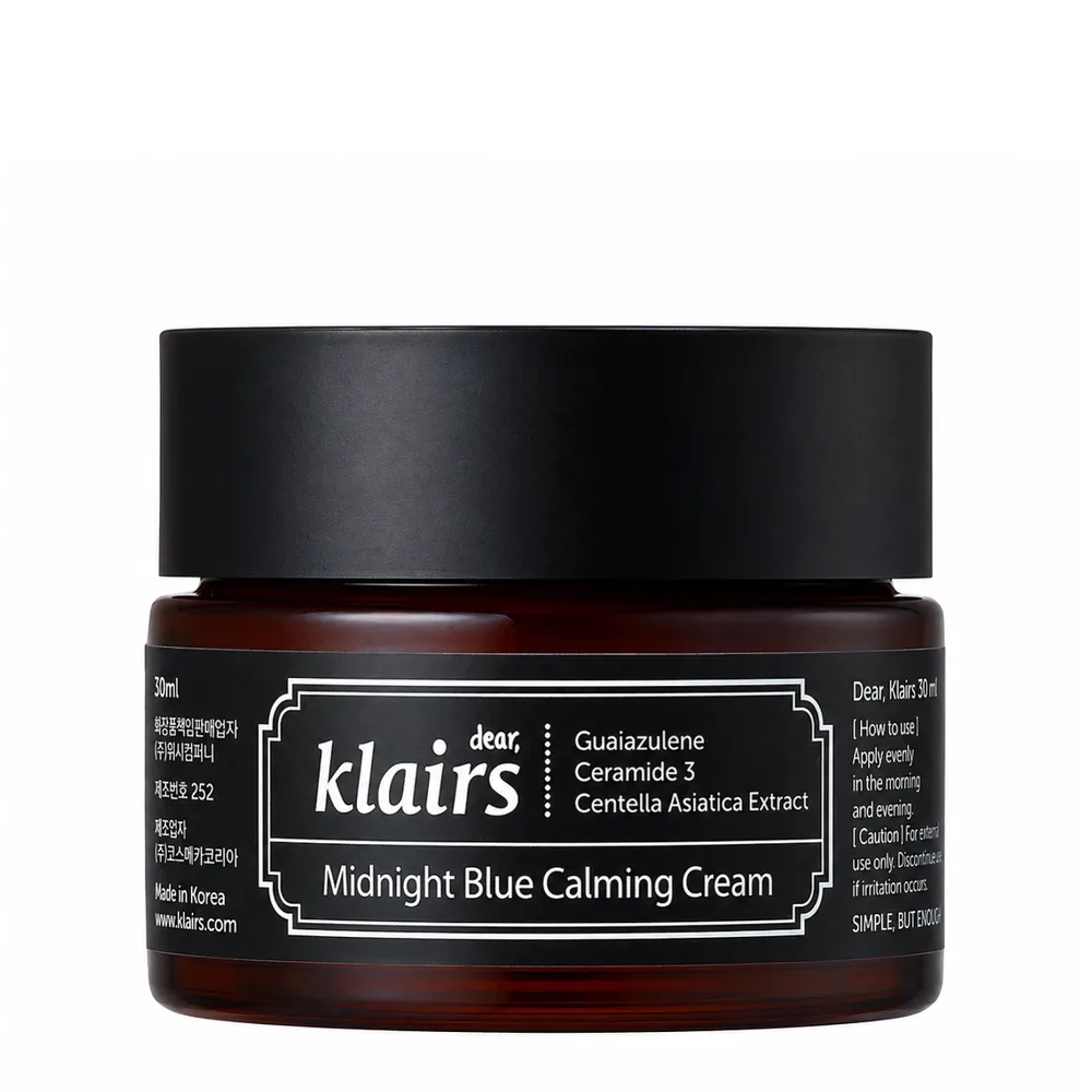 Крем для лица Dear Klairs Midnight Blue Calming Cream успокаивающий увлажняющий, для чувствительной кожи, 30 мл