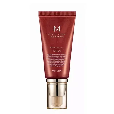 BB крем для лица Missha Perfect Cover тональный с SPF42 PA+++, оттенок No.23 Natural Beige, натуральный беж, 50 мл