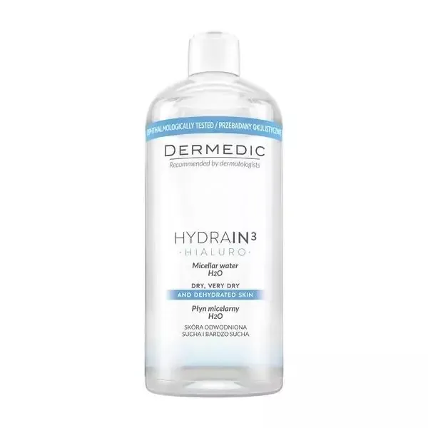 Мицеллярная вода Dermedic HYDRAIN3 HIALURO H2O увлажняющая, с термальной водой, 500 мл