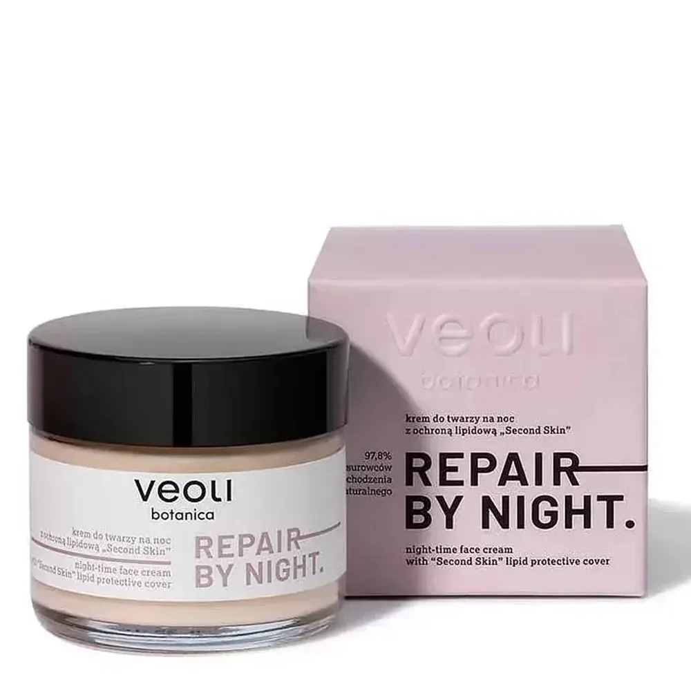 Крем для лица Veoli Botanica Repair by Night ночной восстанавливающий с липидной защитой, 50 мл