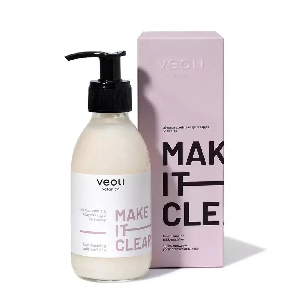 Эмульсия для умывания Veoli Botanica Make it clear молочная очищающая, с растительными маслами, 200 мл