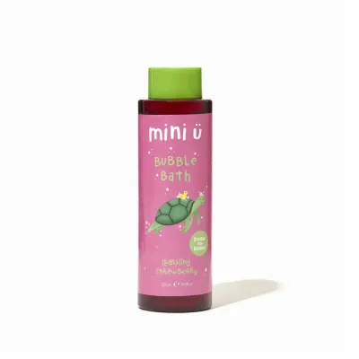 Пена для ванны Mini-u Lovely Strawberry для детей с алоэ розовые пузырьки 250 мл