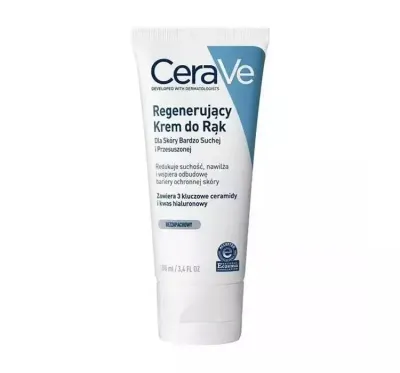 Крем для рук CeraVe восстанавливающий с церамидами и гиалуроновой кислотой для очень сухой кожи, 100 мл