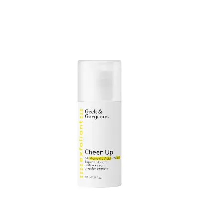 Тоник для лица Geek&Gorgeous Cheer Up кислотный 6% миндальной кислоты и BHA, мини-формат для кожи с несовершенствами, 30 мл