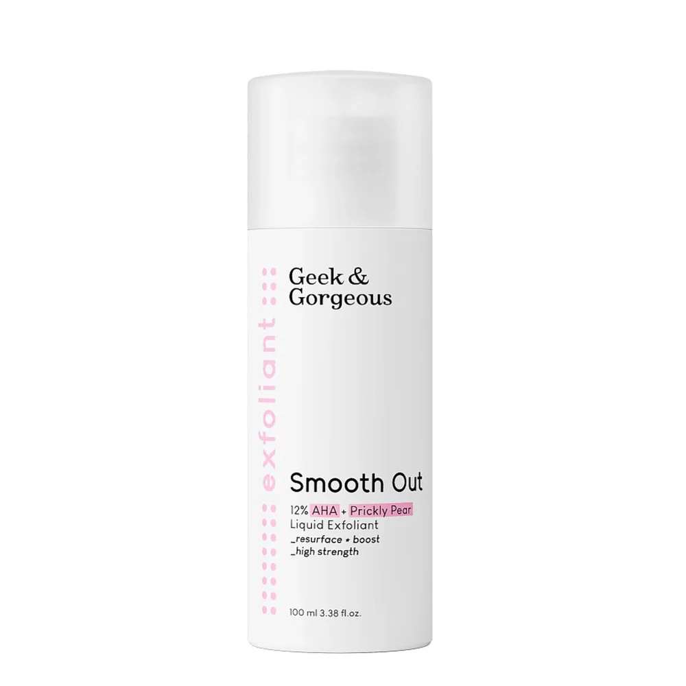 Тоник для лица Geek&Gorgeous Smooth Out кислотный 12% AHA, интенсивное отшелушивание и сияние, 100 мл