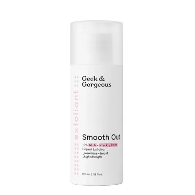 Тоник для лица Geek&Gorgeous Smooth Out кислотный 12% AHA, интенсивное отшелушивание и сияние, 100 мл