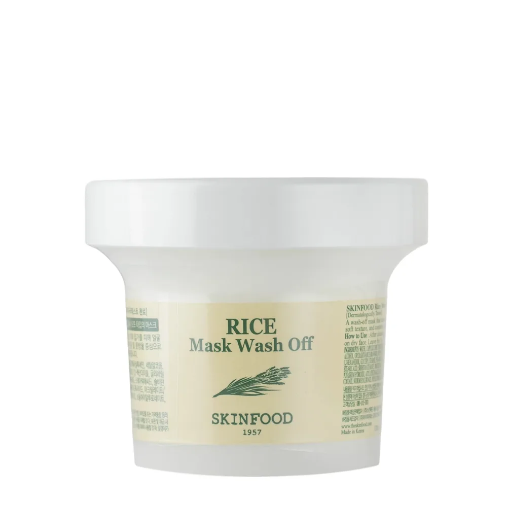 Маска для лица Skinfood Rice Mask Wash Off с рисовой водой, отшелушивающая для сияния кожи, 120 г