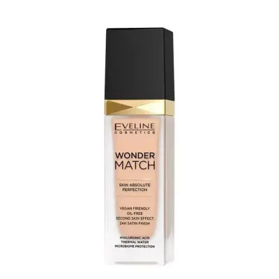 Тональный крем Eveline Cosmetics Wonder Match адаптирующийся, натуральный финиш, оттенок 16 Light Beige, 30 мл