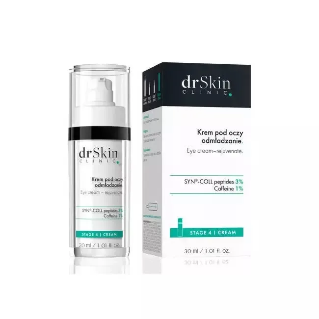 Крем для кожи вокруг глаз dr Skin CLINIC с пептидами и кофеином, от морщин и тёмных кругов, 30 мл