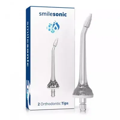 Насадки для ирригатора Smilesonic Orthodontic Tips ортодонтические, для брекетов и протезов, совместимы с Smilesonic H2O, 2 шт