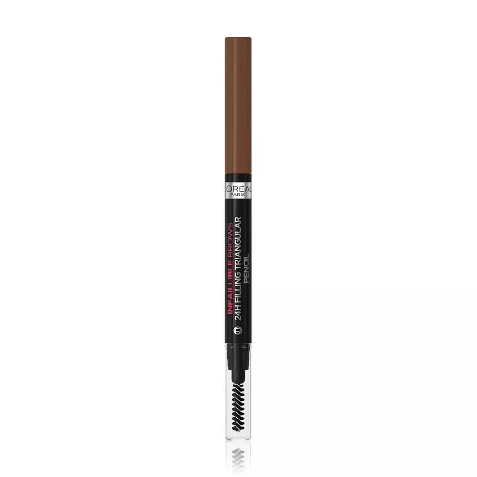 Карандаш для бровей L'Oreal Paris Infaillible Brows 24H Filling Triangular автоматический, треугольный грифель и щёточка, оттенок Light Brunette, 1 мл