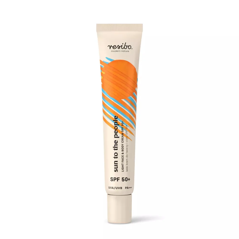 Крем солнцезащитный Resibo Sun to the People SPF50+ для лица и тела, лёгкая текстура, 50 мл