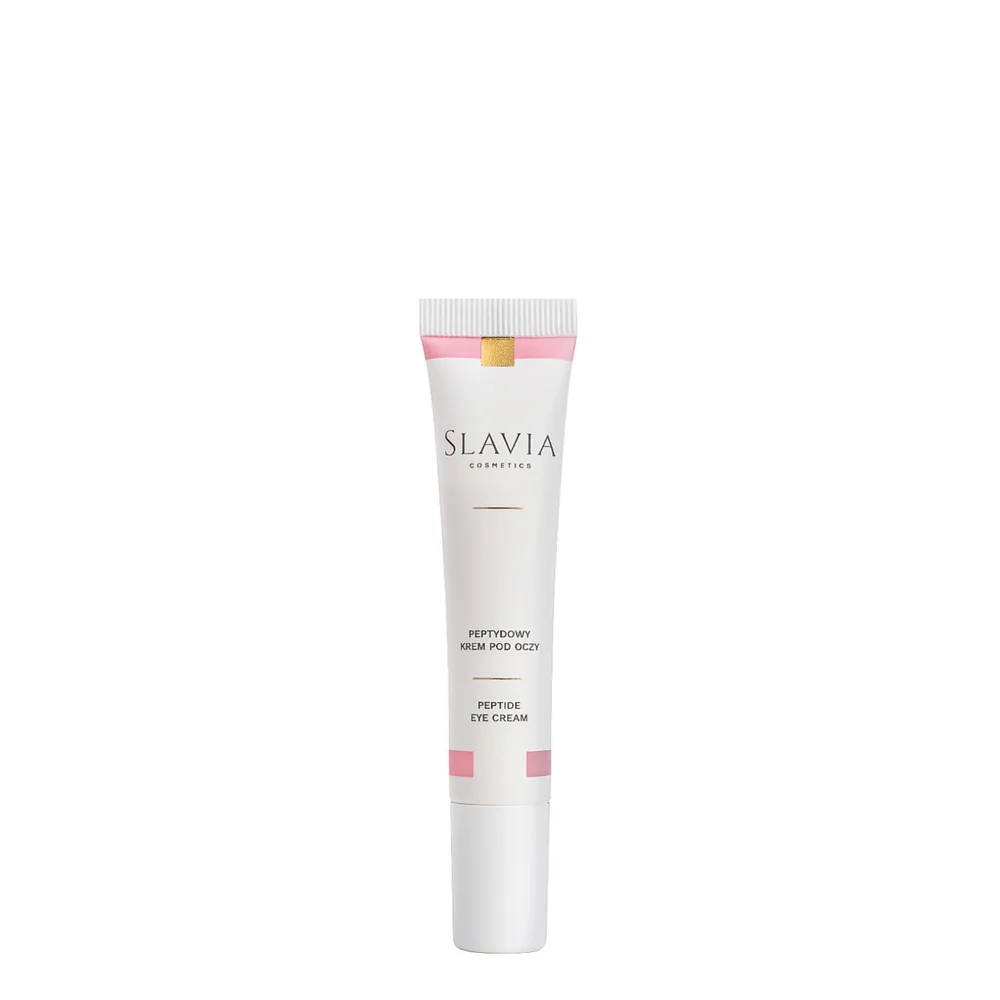 Крем для кожи вокруг глаз Slavia Cosmetics пептидный увлажняющий, натуральный, 15 мл