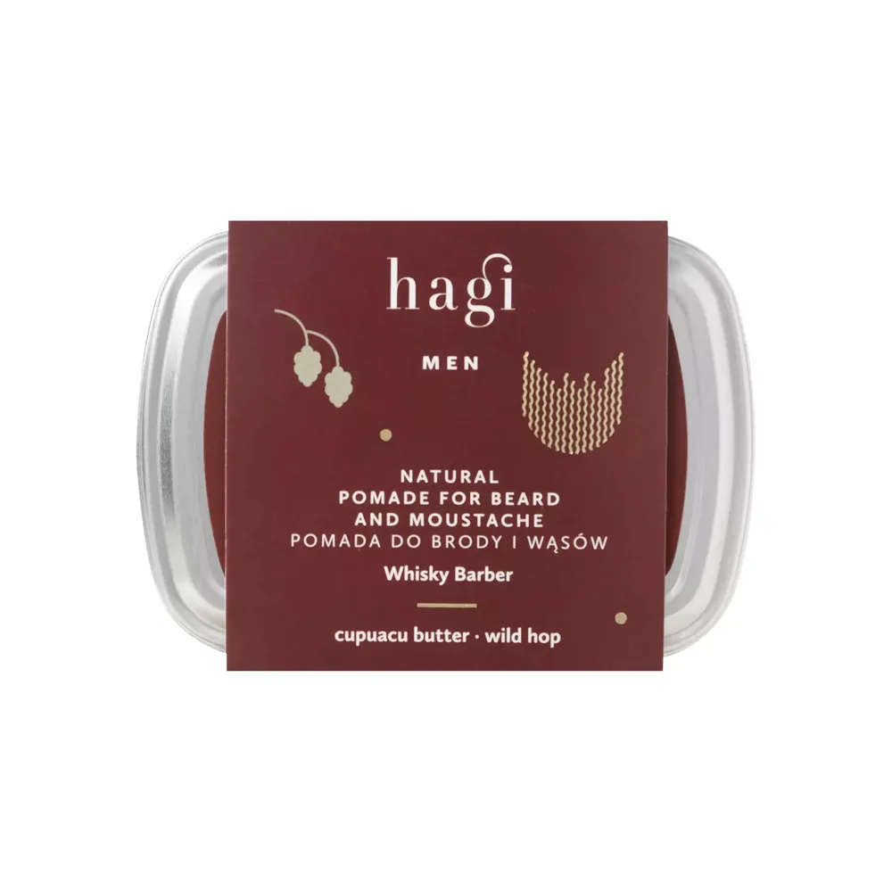 Помада для бороды и усов Hagi Whisky Barber моделирующая, с маслом ши и воском, 70 мл