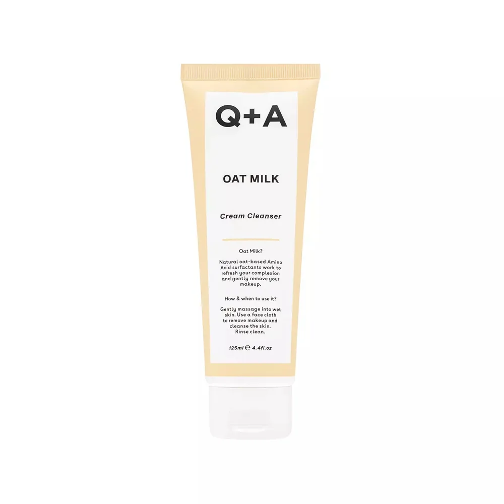 Средство для умывания Q+A Oat Milk Cream Cleanser кремовая эмульсия с овсяным молочком для сухой кожи, 125 мл