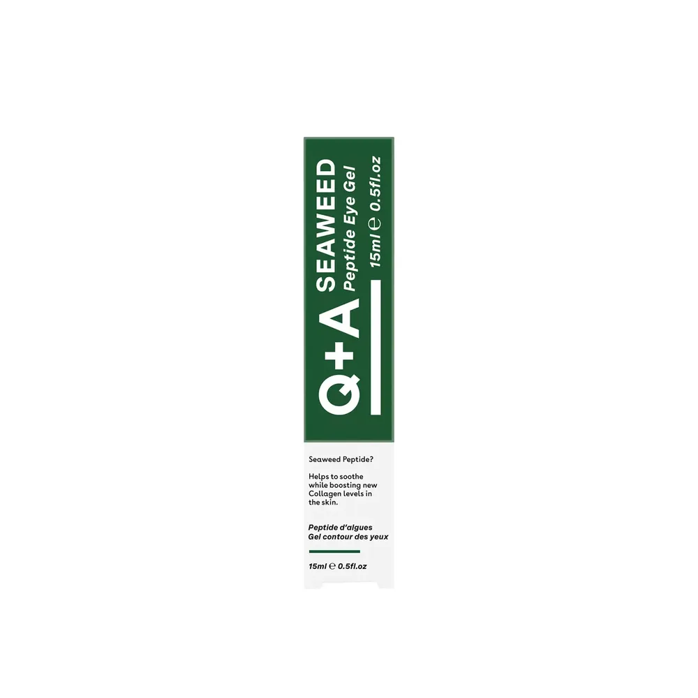 Крем-гель для кожи вокруг глаз Q+A Seaweed Peptide Eye Gel с пептидом и экстрактами водорослей, от отёков, 15 мл