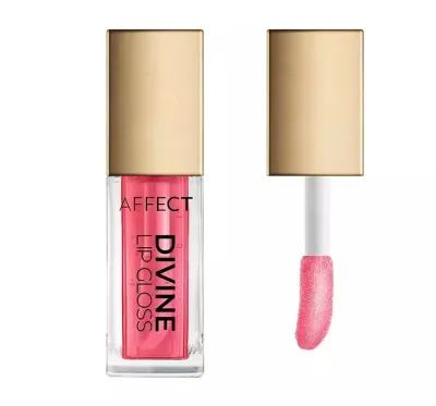 Блеск для губ Affect Divine Sweetheart прозрачный розовый, зеркальный финиш, 5 г