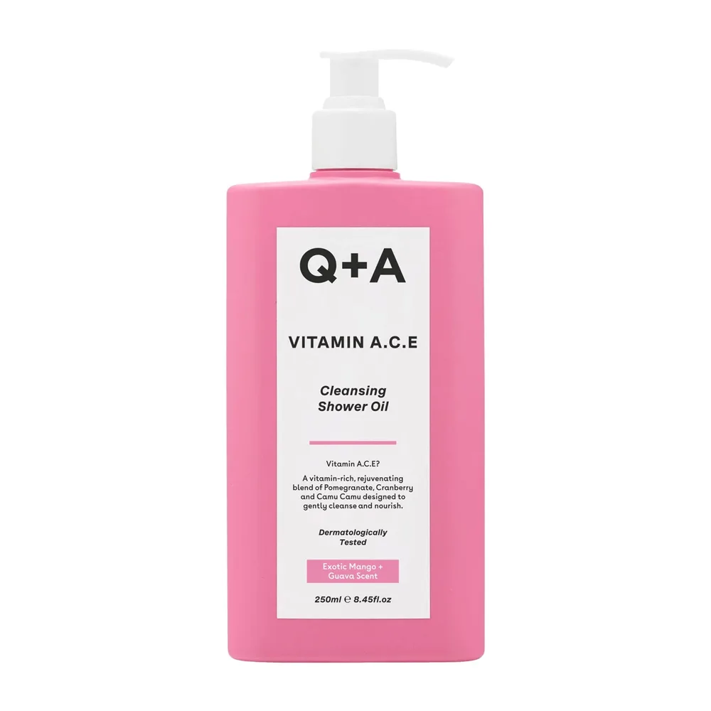 Масло для душа Q+A Vitamin A.C.E питательное с витаминами A, C, E, для сухой кожи, 250 мл