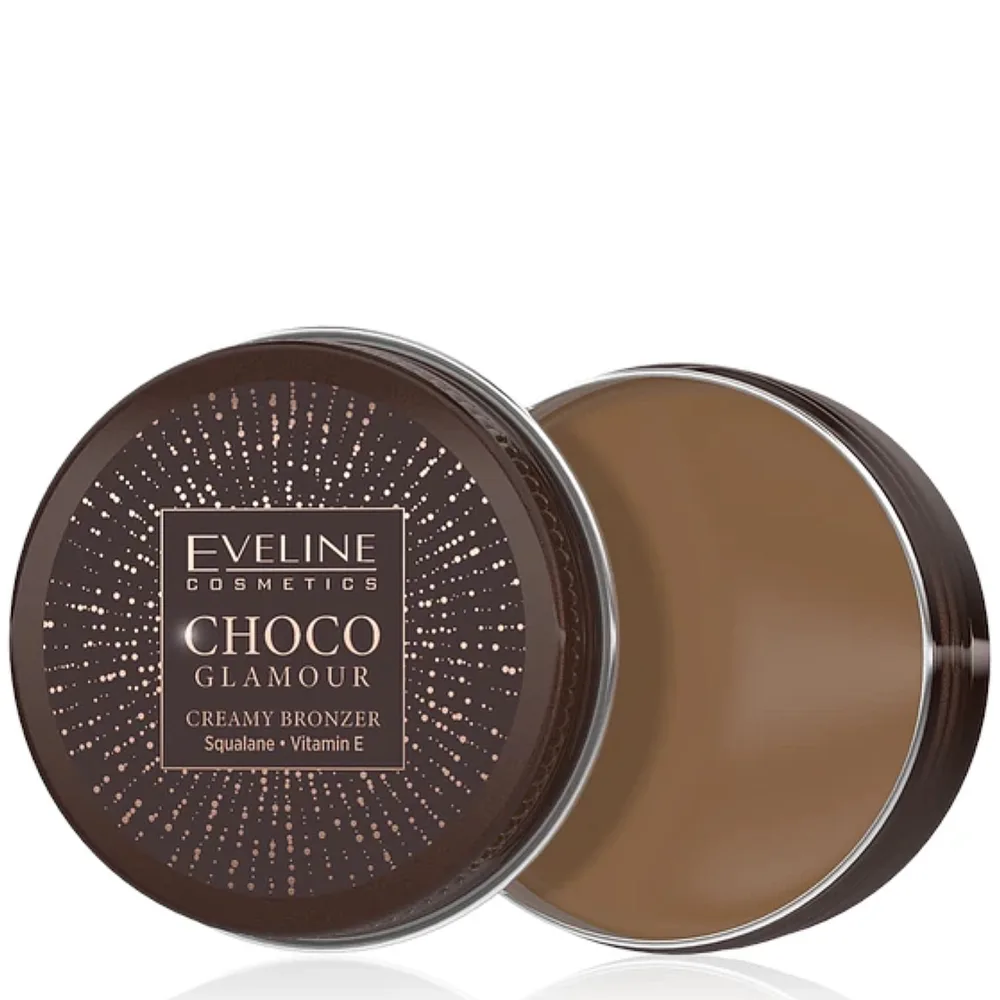 Бронзер для лица Eveline Cosmetics Choco Glamour кремовый лёгкий для контуринга, оттенок 01, 20 г