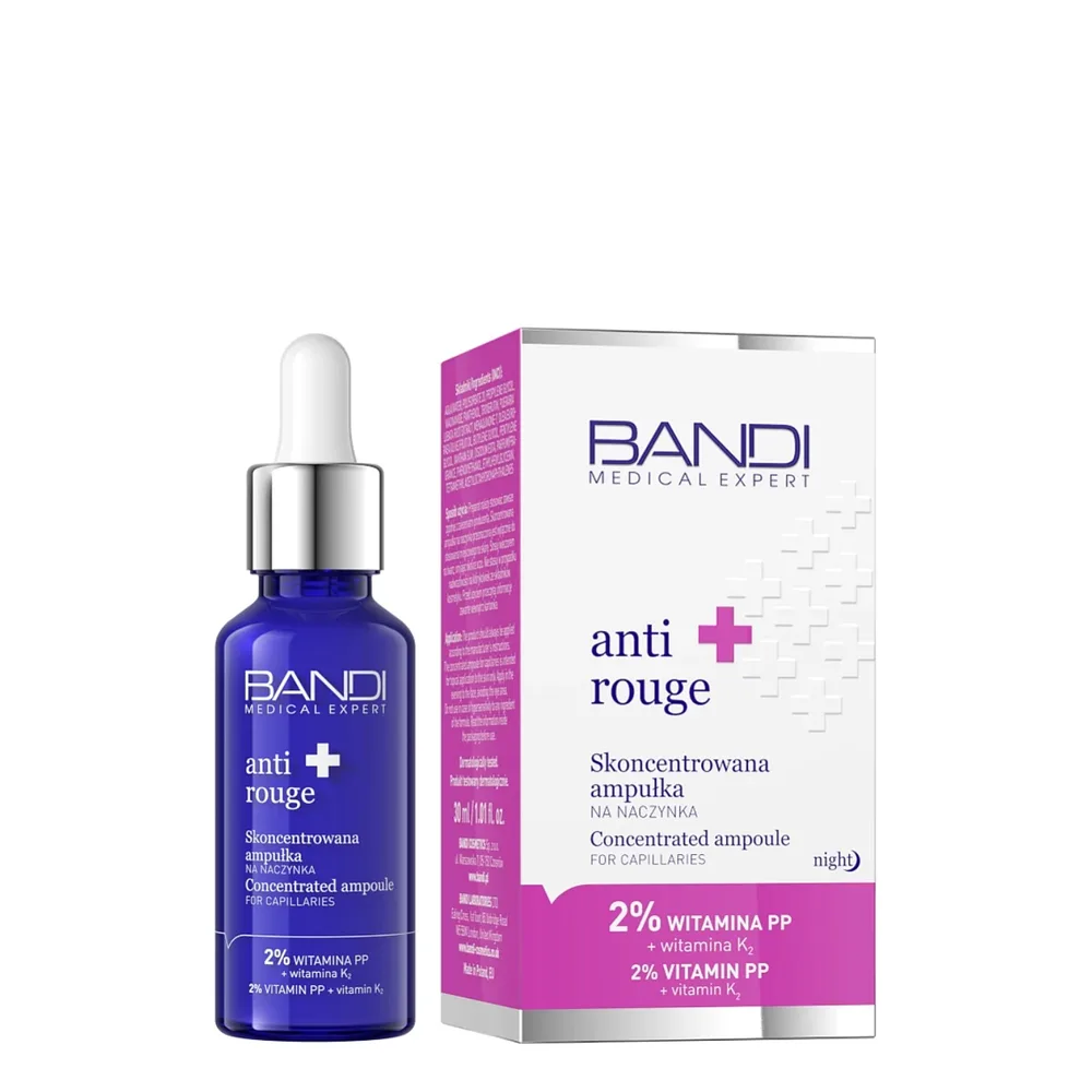 Концентрат для ухода за кожей Bandi Professional Medical Expert Anti-Rouge с 2% ниацинамида и витамином K для кожи с покраснениями, 30 мл