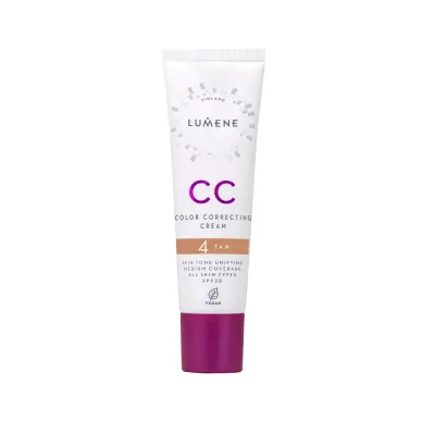 Тональный крем Lumene CC 4 Tan SPF 20 корректирующий увлажняющий, 30 мл
