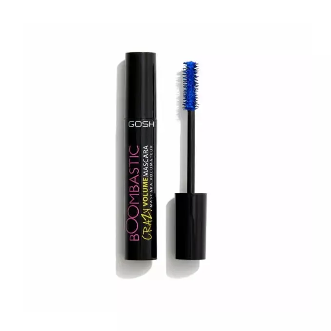 Тушь для ресниц Gosh Boombastic 002 Crazy Blue синяя, объём и удлинение, 13 мл