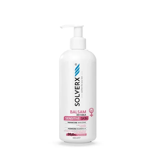 Бальзам для тела Solverx Sensitive Skin увлажняющий для чувствительной кожи, 400 мл