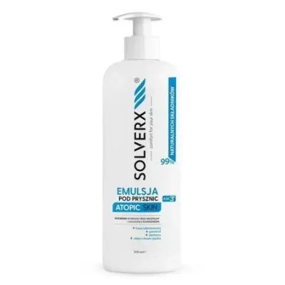 Эмульсия для душа Solverx Atopic Skin для очень сухой и склонной к раздражению кожи тела, 500 мл