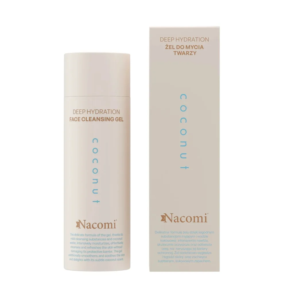 Гель для умывания Nacomi Deep Hydration COCONUT с кокосовой водой, увлажняющий, 140 мл