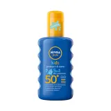 Спрей солнцезащитный детский NIVEA Sun Kids Protect & Care SPF 50 водостойкий увлажняющий, 200 мл — фото 1