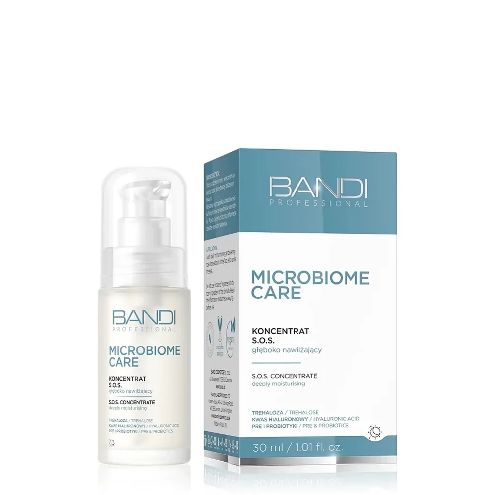 Концентрат для лица Bandi Professional Microbiome Care S.O.S глубоко увлажняющий, с пробиотиками, 30 мл