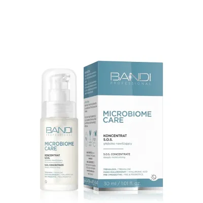 Концентрат для лица Bandi Professional Microbiome Care S.O.S глубоко увлажняющий, с пробиотиками, 30 мл